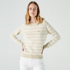 Женский свитер Lacoste из смеси хлопка и льна