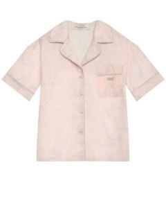 Рубашка в пижамном стиле, розовая Philosophy di Lorenzo Serafini Kids
