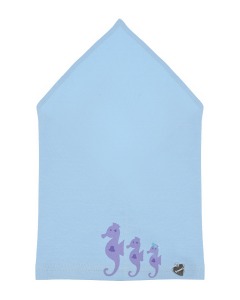 Голубая косынка с принтом "морские коньки" Il Trenino