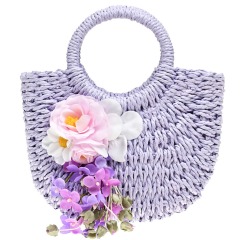 Плетеная сумка с цветами Monnalisa