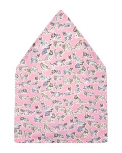 Розовая косынка с со сплошным принтом "кошки" Dan Maralex