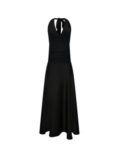 Платье с драпированным верхом, черное Pietro Brunelli