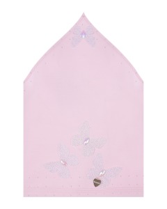 Розовая косынка с аппликацией "бабочки" Il Trenino