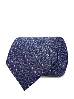 Шелковый галстук ручной работы с жаккардовым узором