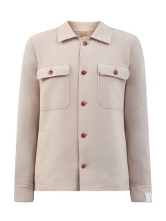 Куртка-рубашка из шерсти Moessmer с накладными карманами